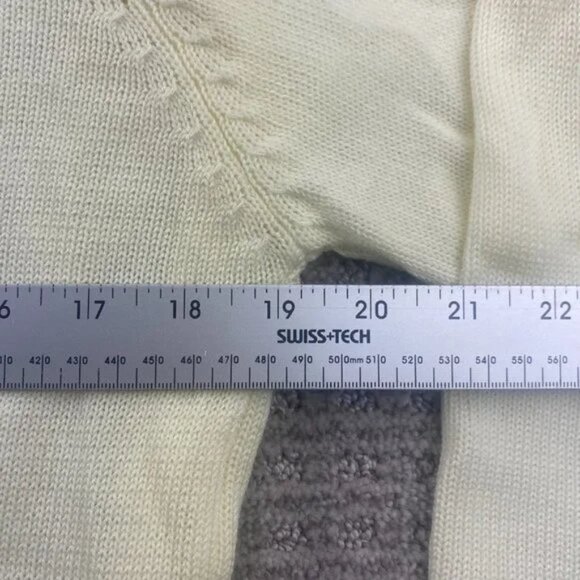 Vintage 70s Sweater Women Medium Yellow Knit Kari Lynn Originals Open No Buttons - Picture 8 of 9